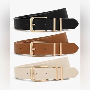 3 pack Women’s leather belts
